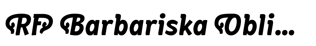 RF Barbariska Oblique Italic